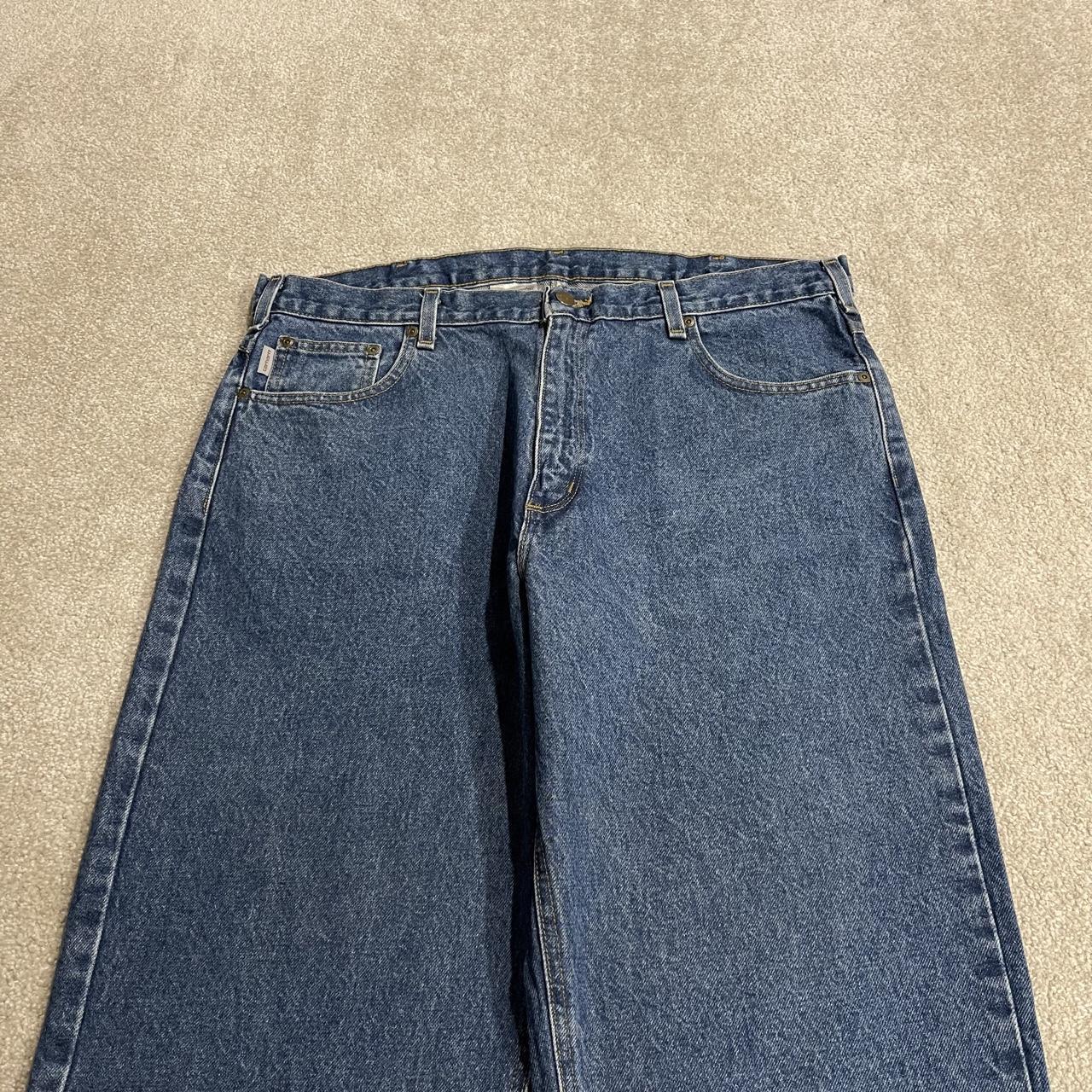 Carhartt jeans blue relaxed fit denim W38L32 thick 100% cotton denim workwear skate pants