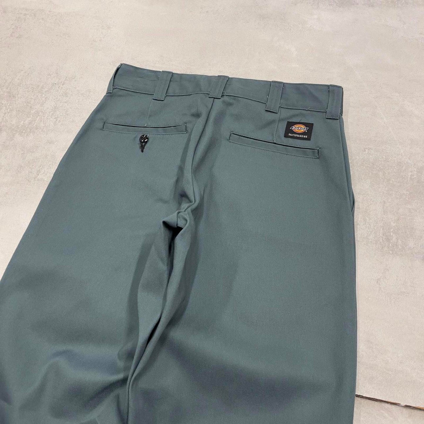 Teal Dickies skateboarding pants W30L32 twill chino style skater pants