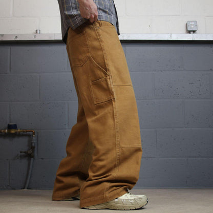 Baggy carpenter jeans wide leg y2k W34L31 tan brown No Boundaries wide leg surf skate style cargos