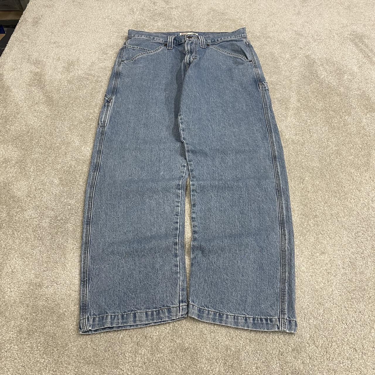 Levi's baggy carpenter jeans y2k washed blue denim Loose fit skater 2000s style cargo pants