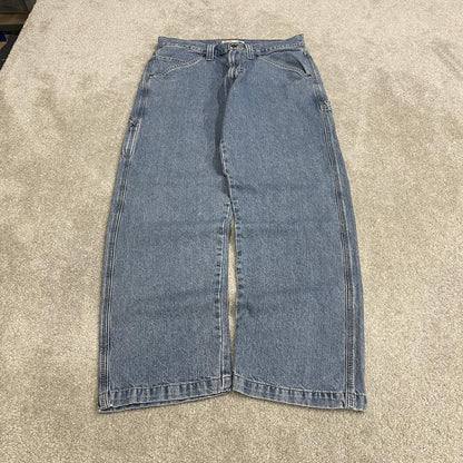 Levi's baggy carpenter jeans y2k washed blue denim Loose fit skater 2000s style cargo pants