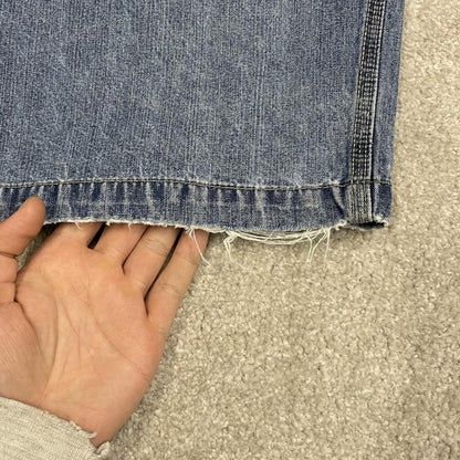 Baggy denim shorts carpenter blue Cherokee skater style summer festival cargo jorts