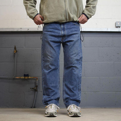 Blue Levis 505 jeans W40L29 90s y2k style 5 pocket denim pants casual autumn wear red tab