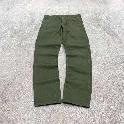 00s Carhartt WIP chino pants W28L32 green SID Pant skater slim work trousers utility