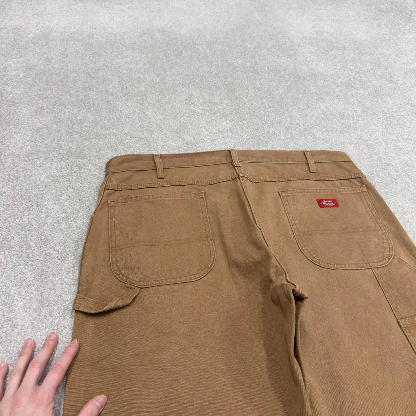 Vintage y2k baggy Dickies carpenter jeans tan brown Skater / workwear style canvas cargo pants