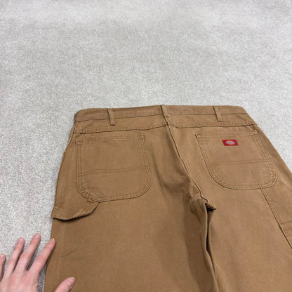 Vintage y2k baggy Dickies carpenter jeans tan brown Skater / workwear style canvas cargo pants
