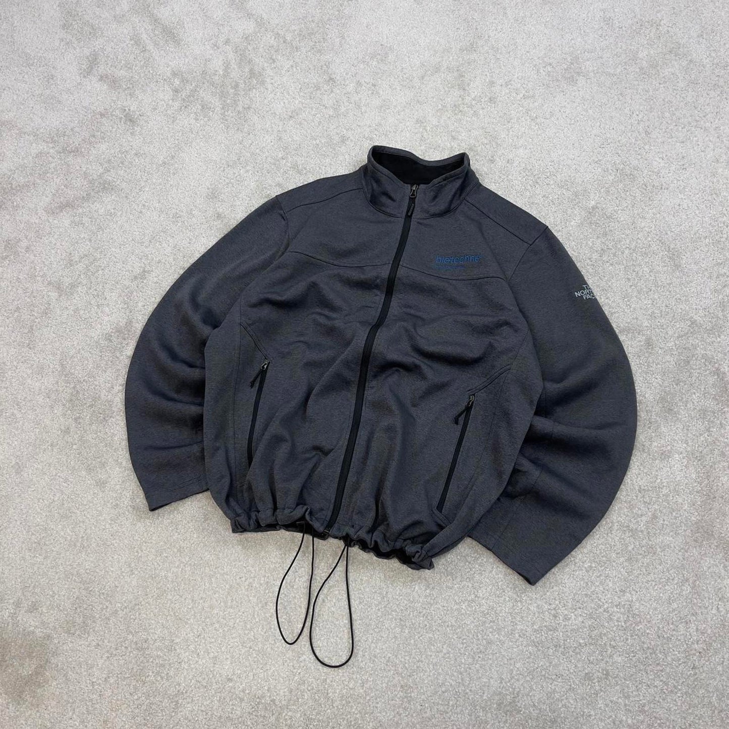 Grey North Face technical jacket XL mens full zip windwall TNF Autumn Y2K style windbreaker outdoors