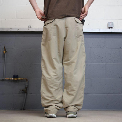 Y2K The North Face technical pants beige Loose hiking style TNF trousers embroidered