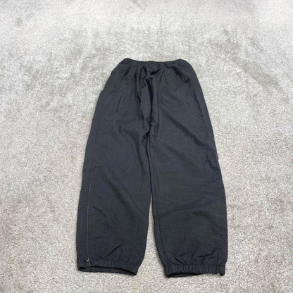 Black Nike trackies S 6-8 loose y2k floaty leg joggers embroidered logo
