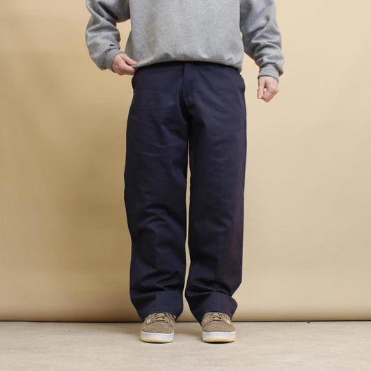 Navy Lee trousers W33L30 twill chino style skater pants