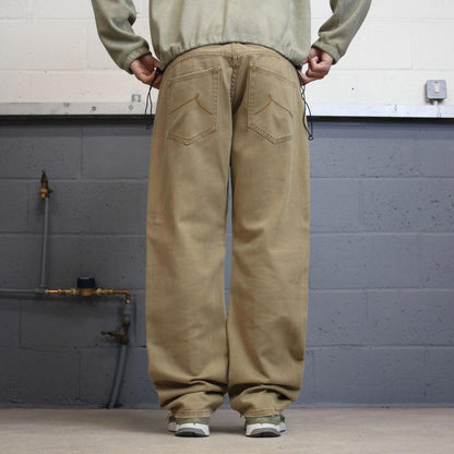 90s y2k Rocawear jeans W38L33 loose khaki denim embroidered skate style hip hop pants