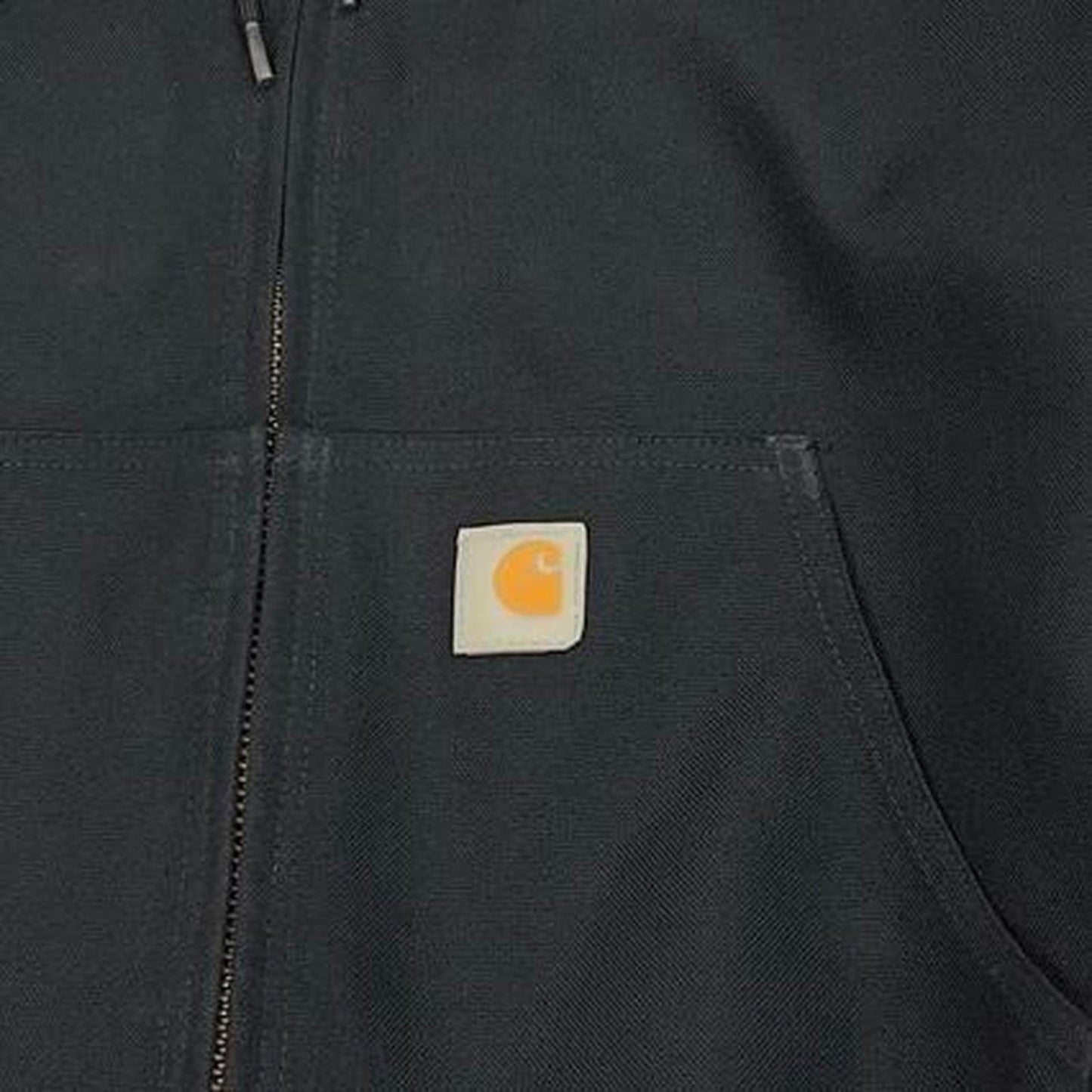 Black hooded Carhartt active jacket L 90s style canvas skater bomber