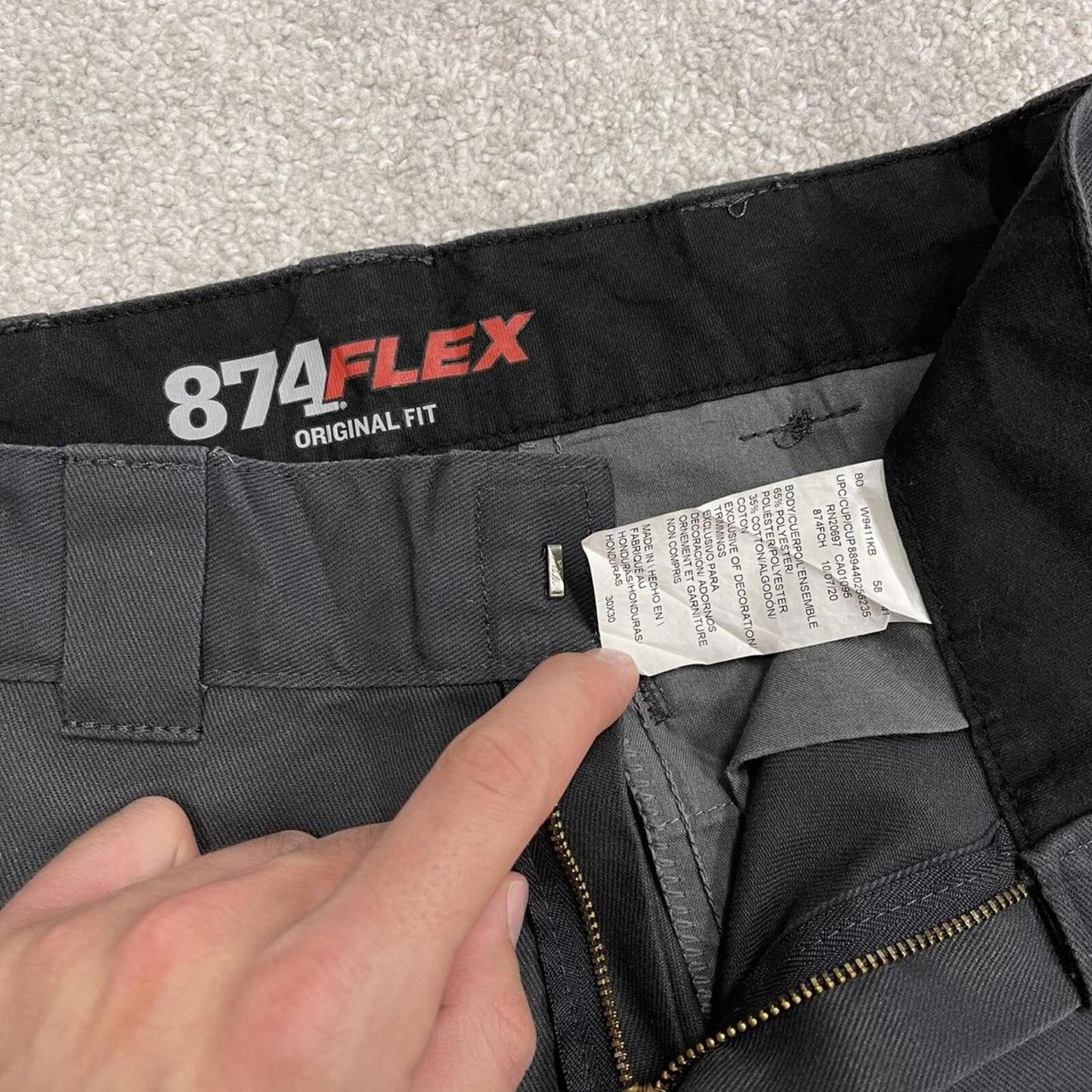 Y2k Dickies 874 work pants grey Straight flex chino style workwear skater trousers