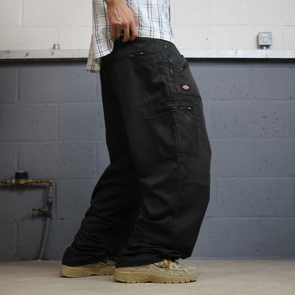 Dickies double knee works pants black W48L33 Loose chino utility skate cargo work trousers