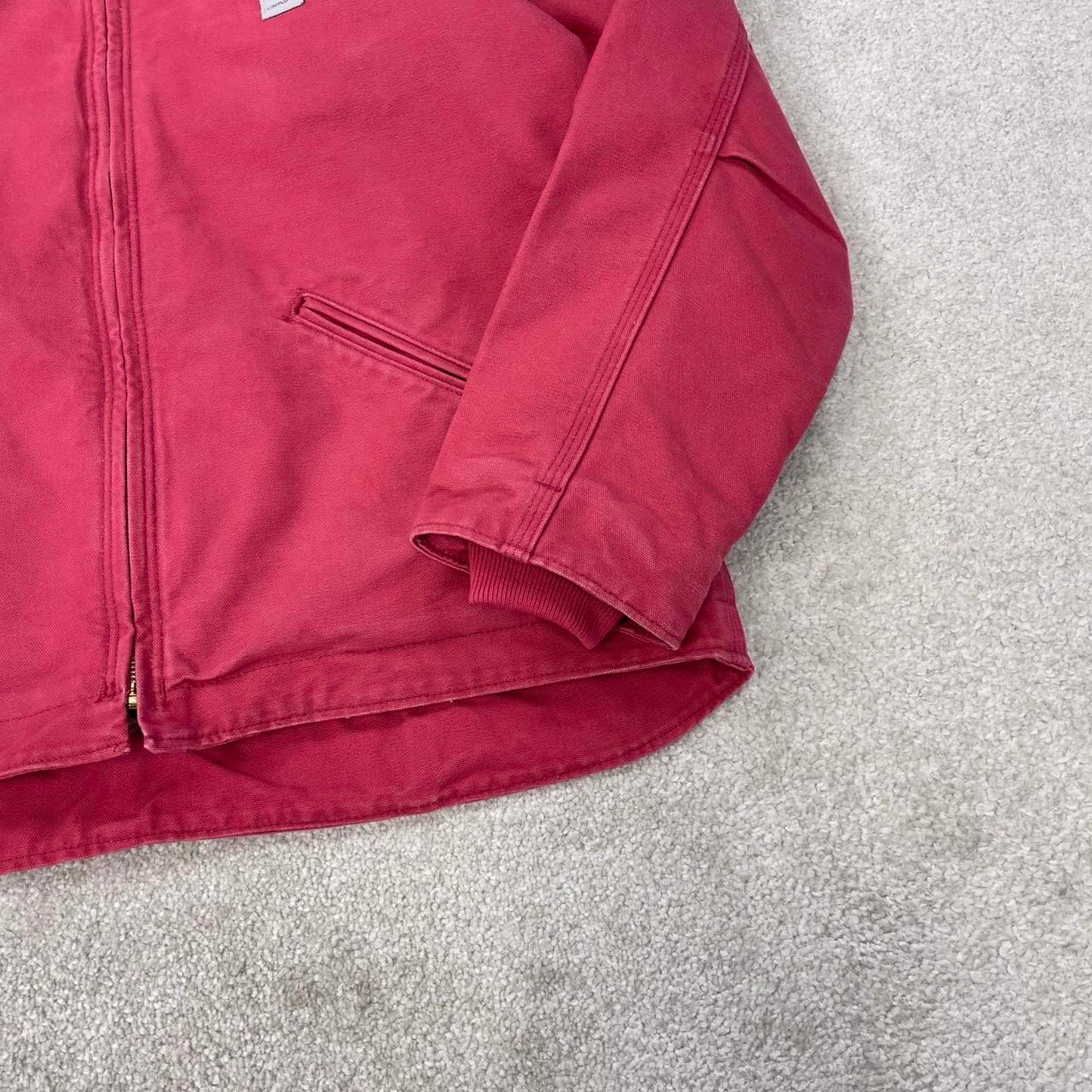 Vintage Carhartt Sierra jacket Large 12/14 dusty pink sherpa lined hooded authentic active