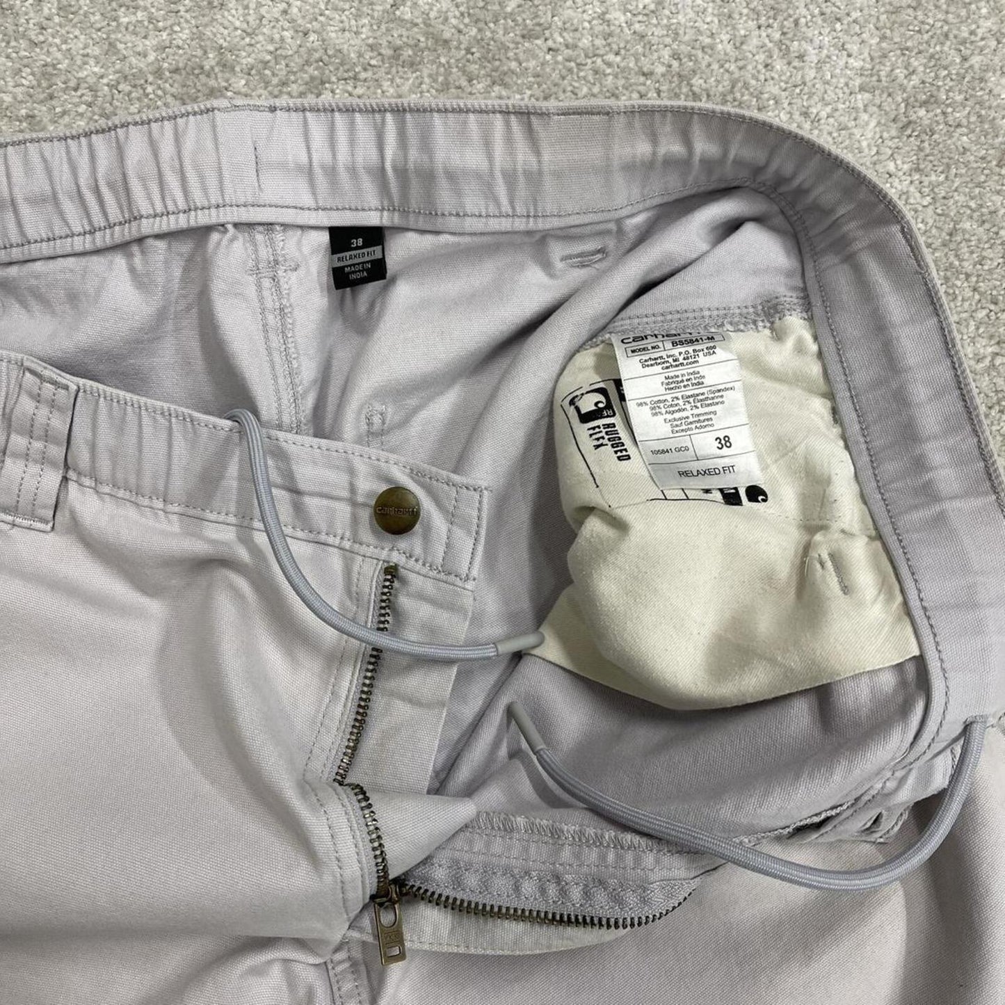 Carhartt cargo shorts canvas lilac grey Canvas relaxed fit skate style work shorts