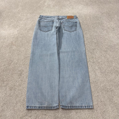 Levi’s 550 jeans y2k W34L30 blue loose straight leg skate style pants red tab logo
