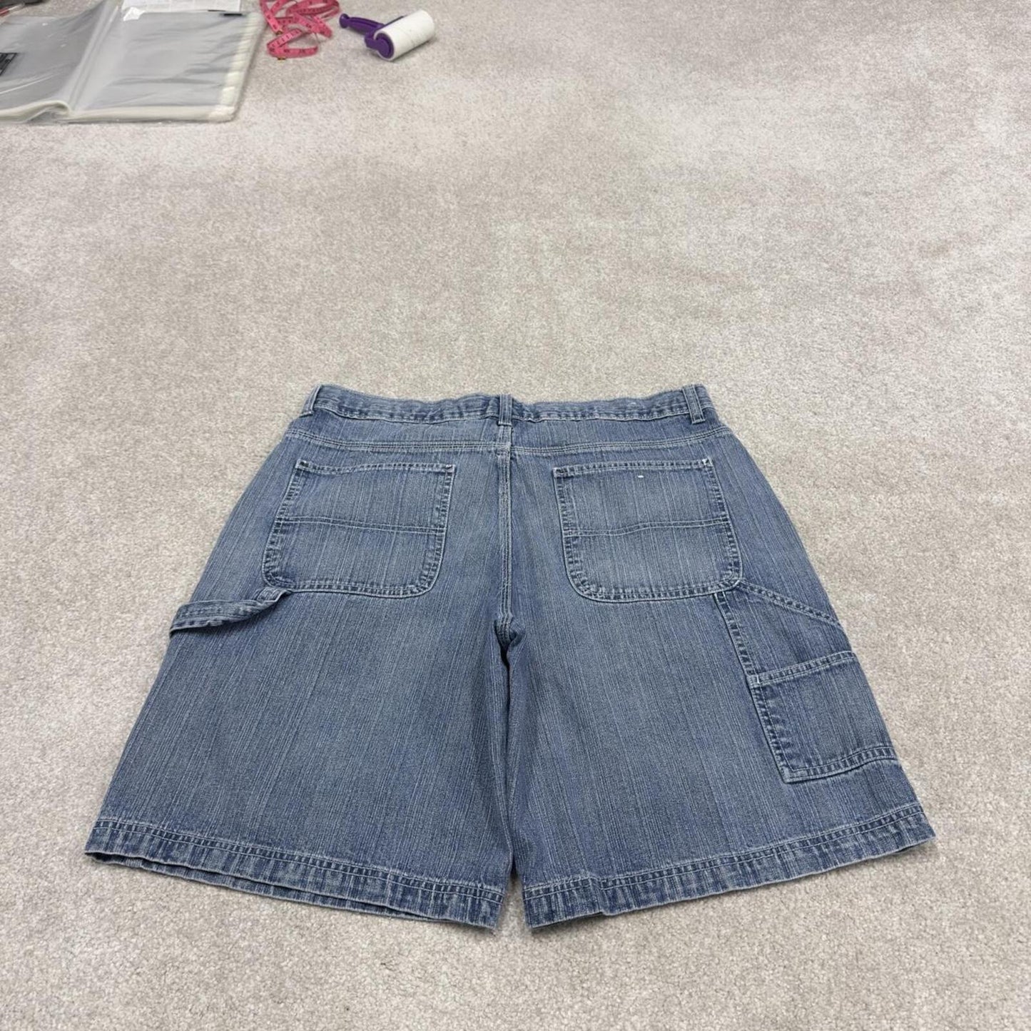 Denim carpenter shorts loose skater style blue W36 Urban Star jorts