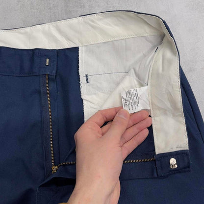 Navy Dickies pants W34L31 twill style chino trousers skate stye