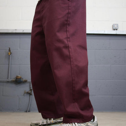 Burgundy Dickies chino style skate pants W40 L25
