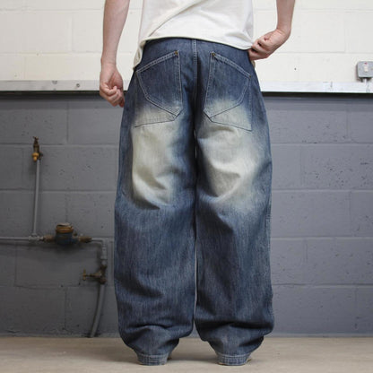 Baggy Tool jeans W34 L32 blue loose 90s thick denim wide leg y2k style skater jeans