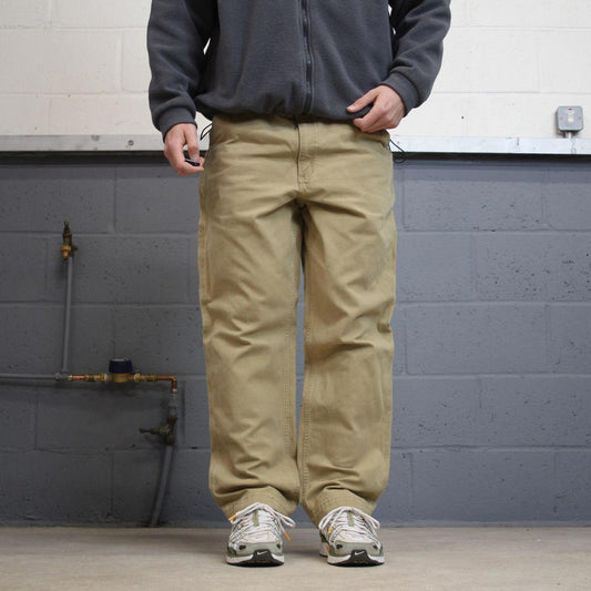 Y2K Carhartt carpenter pants beige Loose relaxed fit skate style workwear cargo pants