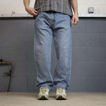 Levi’s 505 jeans Y2K blue denim Levi’s straight leg 2000s style pants red tab logo