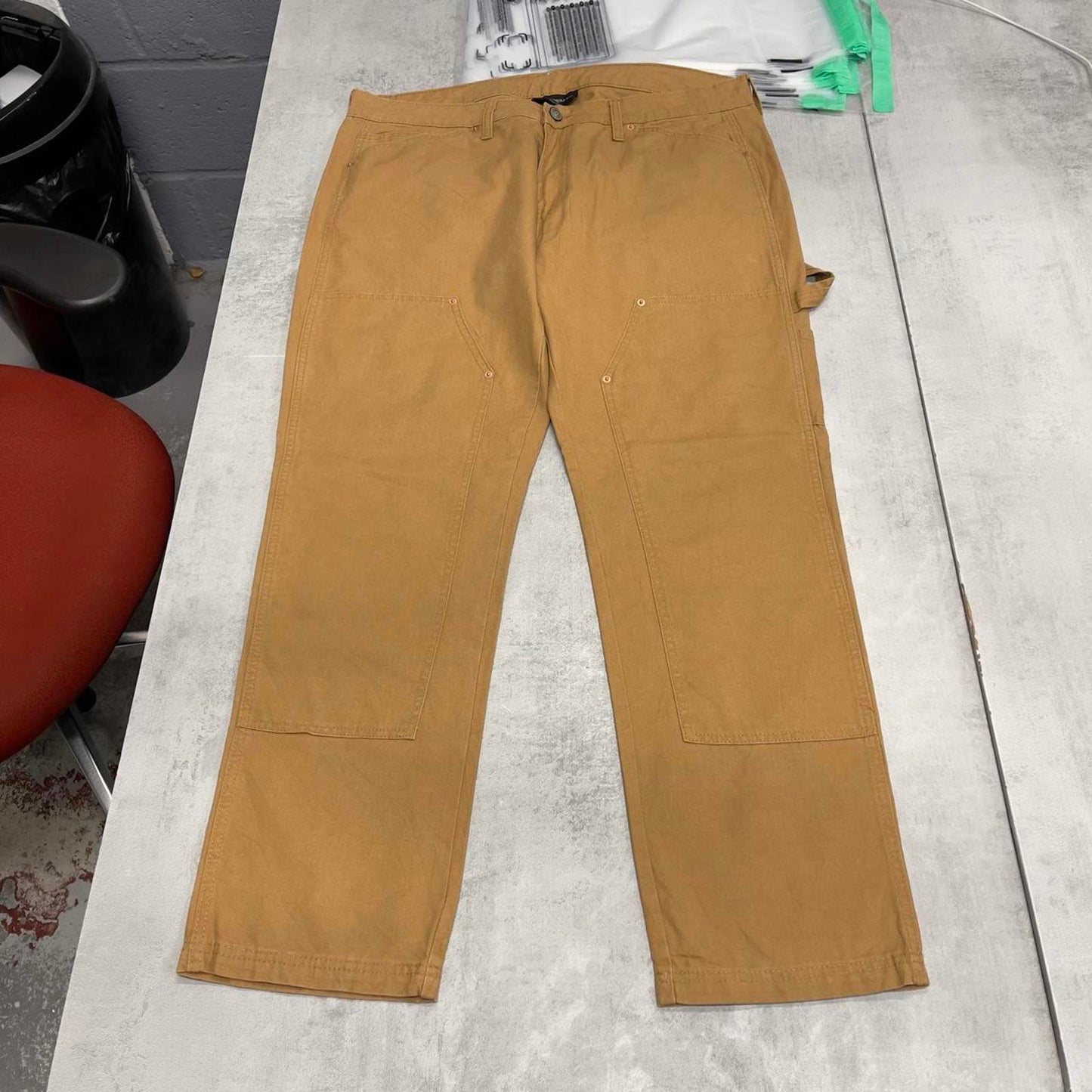 Double knee carpenter jeans W38 L30 loose canvasy skater style cargos