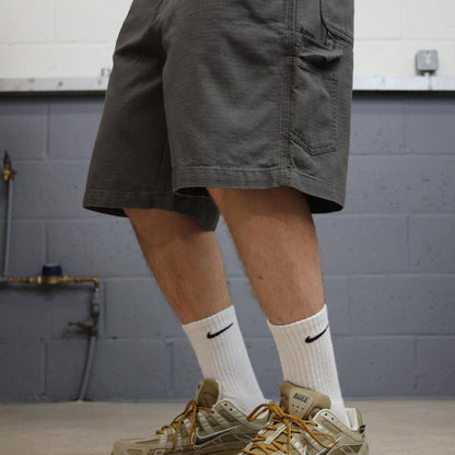 Baggy carpenter shorts utility cargo green Gravel Gear loose skater style summer shorts