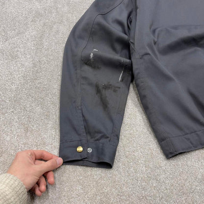 Carhartt chore jacket grey 90s style L Tall loose quilt lined workwear overcoat
