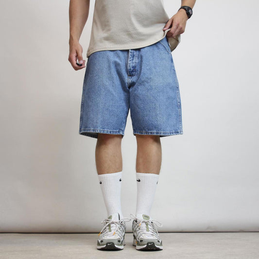 Mens blue denim Wrangler jorts W38