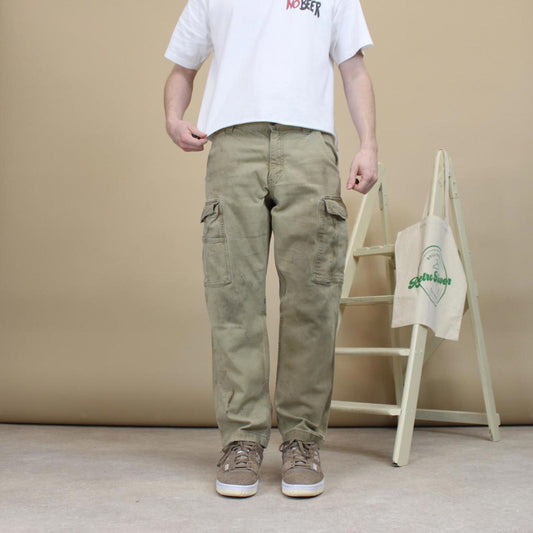 Beige Carhartt cargo trousers W34L28