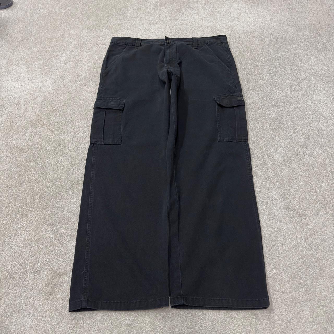 Wrangler cargo pants y2k black W36L30 Loose straight leg skater work pants