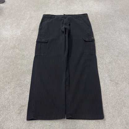 Wrangler cargo pants y2k black W36L30 Loose straight leg skater work pants