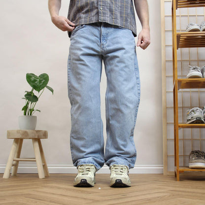 Vintage Carhartt jeans relaxed fit Y2K loose washed blue denim work pants