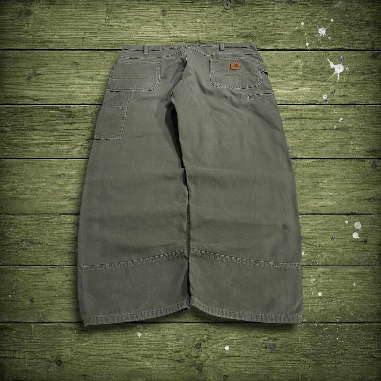 Carhartt double knee carpenter jeans Y2K green Loose fit baggy cargo utility pants wide leg