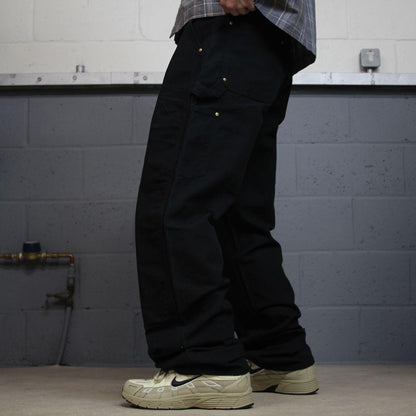 Carhartt double knee carpenter jeans y2k black Loose fit thick canvas skate cargo work pants