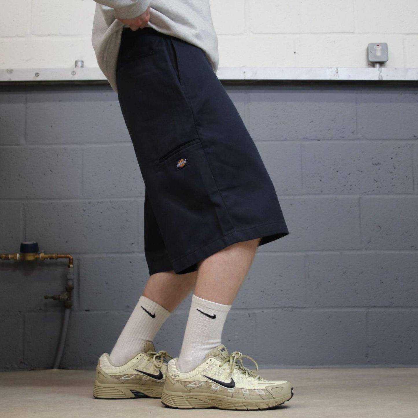 Dickies baggy carpenter shorts navy Twill chino skater style shorts wide long leg
