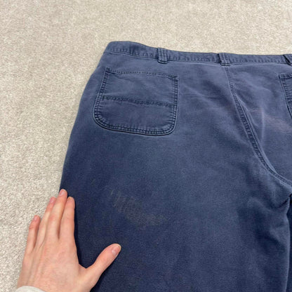 Y2K Carhartt carpenter jeans navy Loose relaxed fit canvasy skate style workwear cargo pants