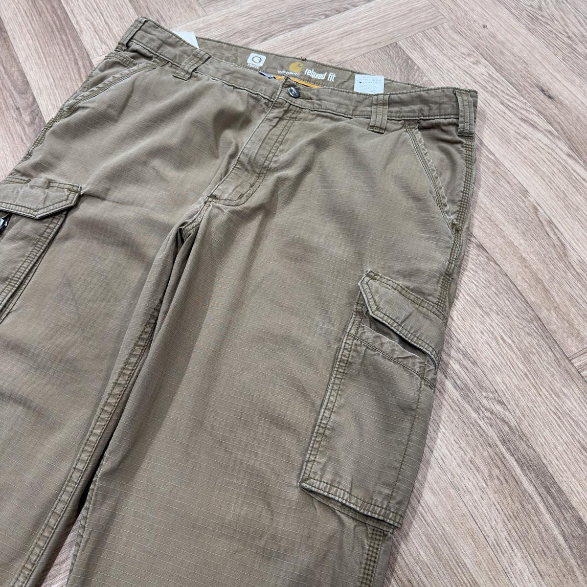 Carhartt cargo jeans y2k relaxed fit tan brown Loose utility workwear skate cargo trousers
