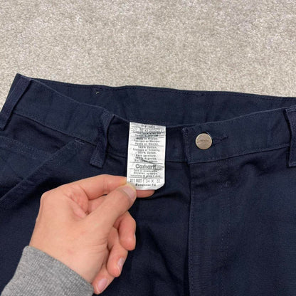 Vintage baggy Carhartt carpenter jeans navy W34L32 90s skater style canvas cargos
