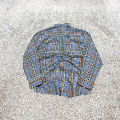 Chaps checkered shirt blue casual M men's long sleeve button up autumn y2k style