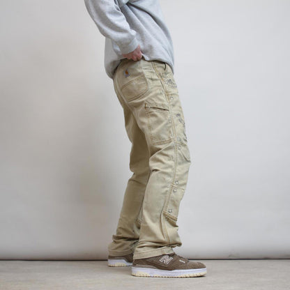 Mens Carhartt carpenter pants W32 L32 tan relaxed cargo skater trousers