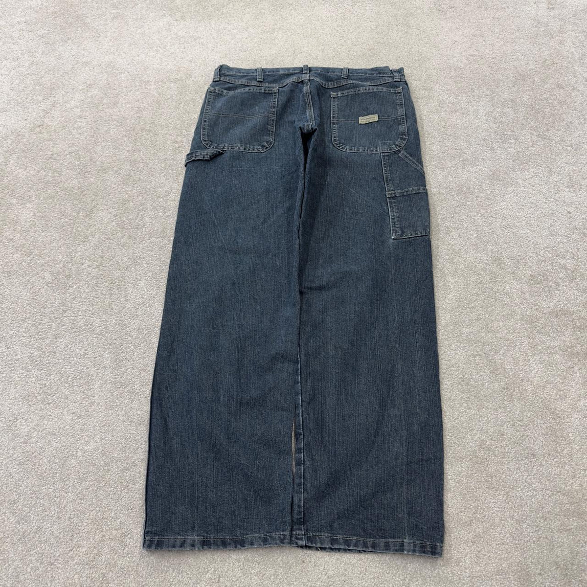 Wrangler carpenter jeans y2k blue loose leg denim Loose leg skater 2000s style cargo pants