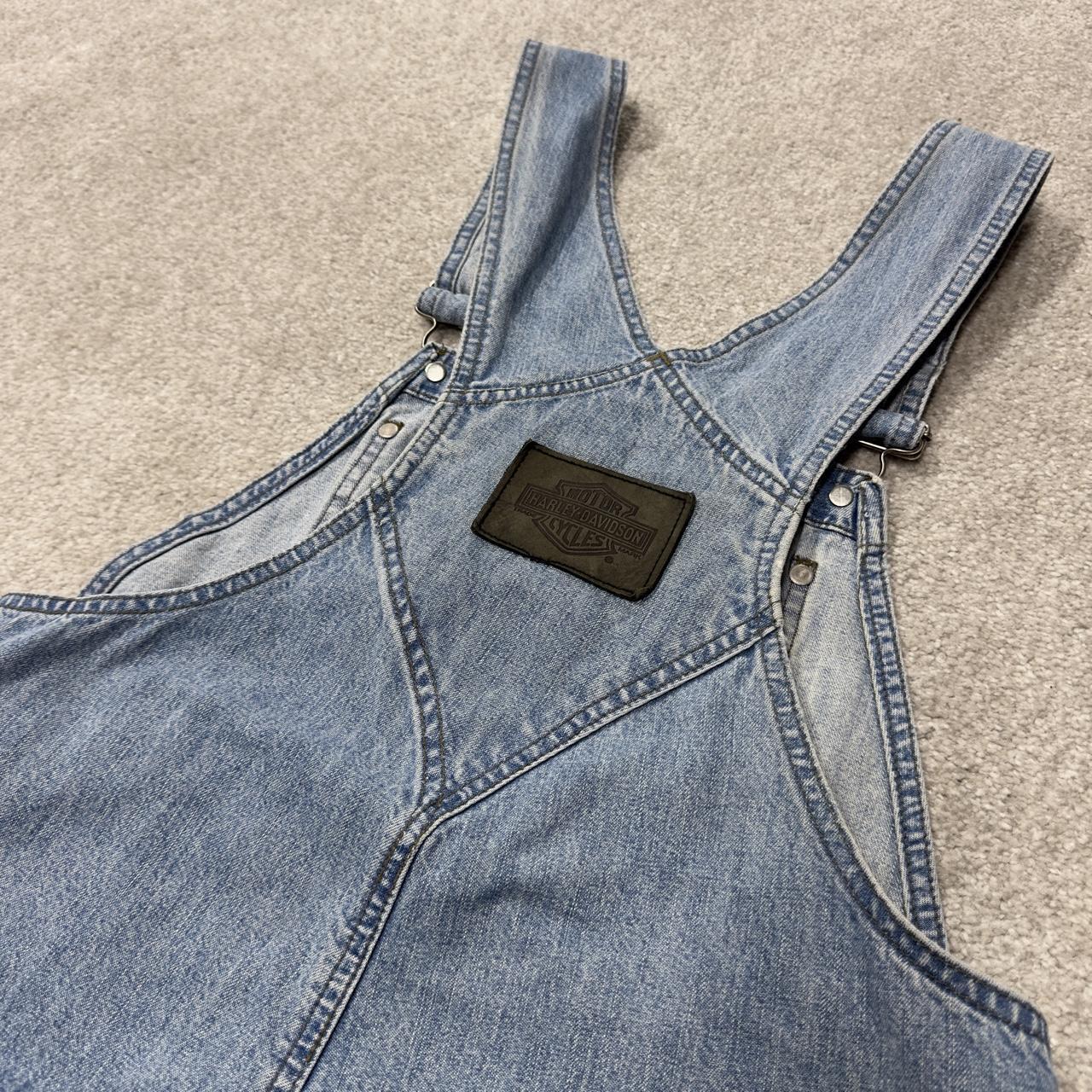 Harley Davidson dungarees denim overalls blue Vintage workwear bib & brace utility
