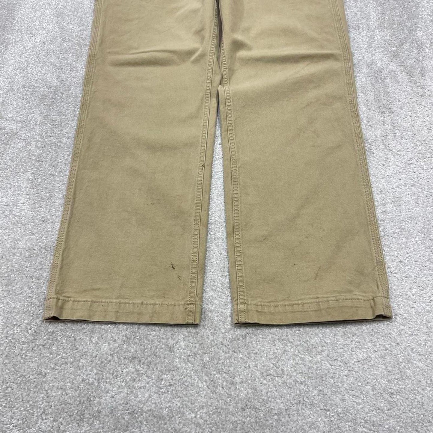 Y2K Carhartt carpenter pants beige Loose relaxed fit skate style workwear cargo pants