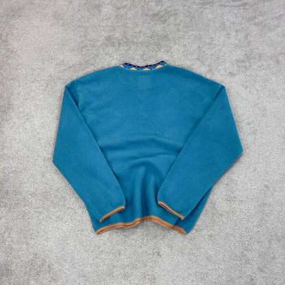 Blue vintage Columbia technical fleece Large y2k pull over style autumn outdoors hiking