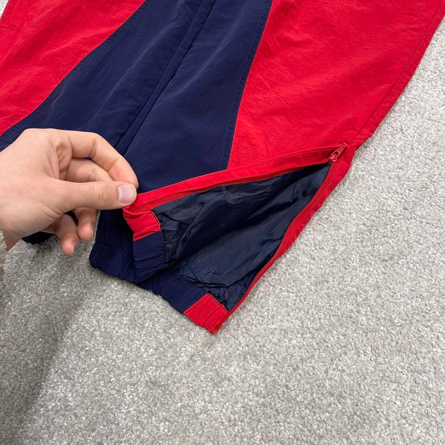 Vintage Y2K Fila tracksuit bottoms navy red