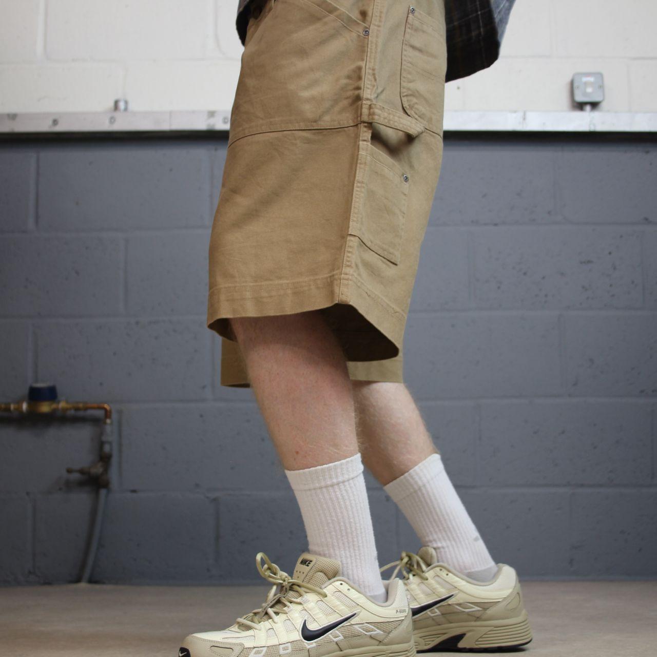 Jesse James baggy surf shorts y2k carpenter tan Loose canvas loose leg summer festival jorts
