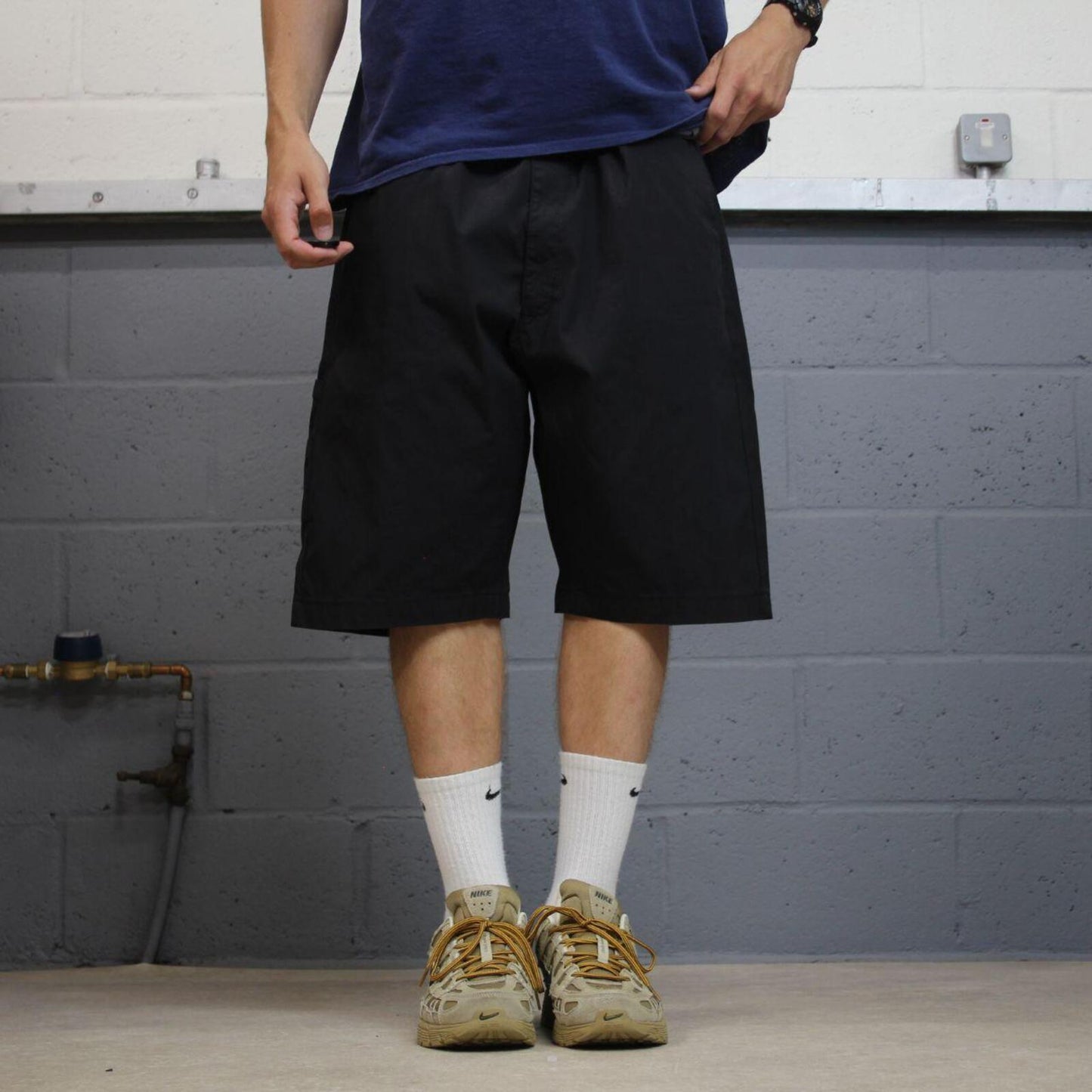 Dickies chino shorts carpenter black Chino style skater shorts loose leg festival